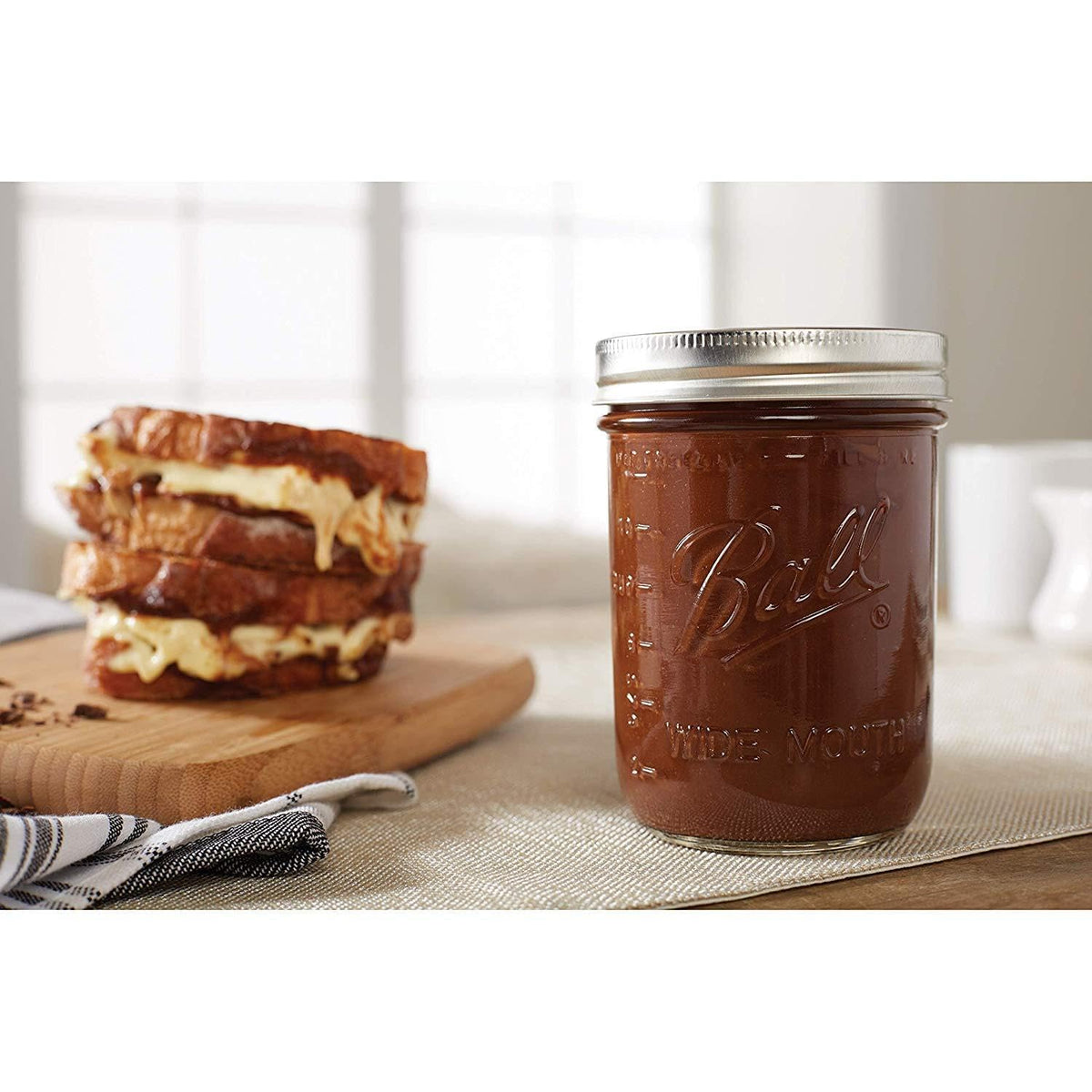 Wide Mouth Glass Mason Jars with Lids and Bands, 12 Pint Size 16 Ounce O92372