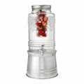 Glass Beverage Dispenser with Metal Stand V772