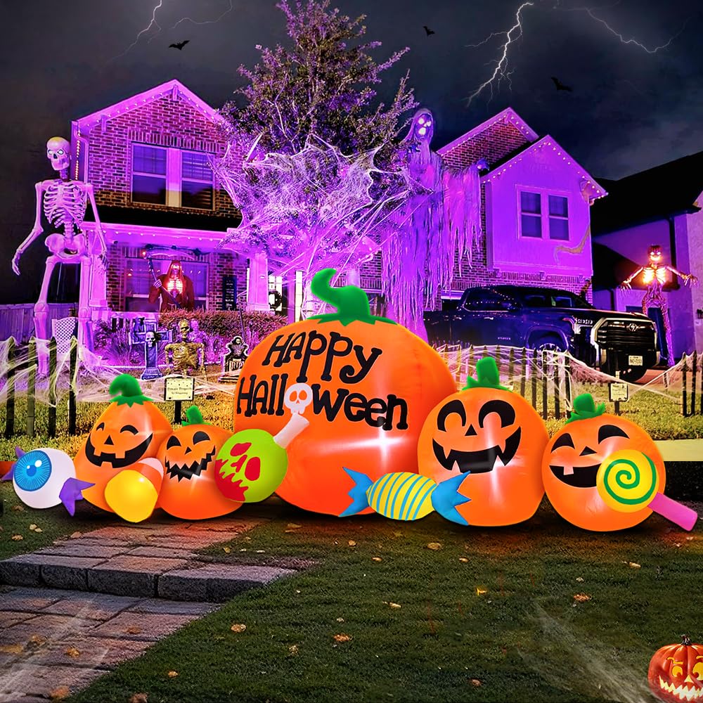 8FT Inflatable Pumpkin Outdoor Decoration with LED Y142
