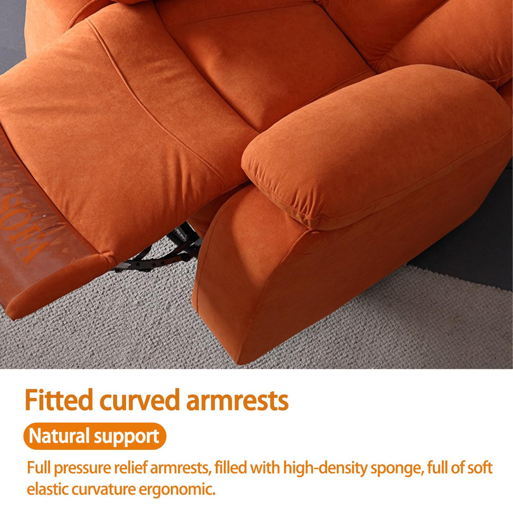 Gray Velvet Swivel Rocking Reclining Sofa T4645
