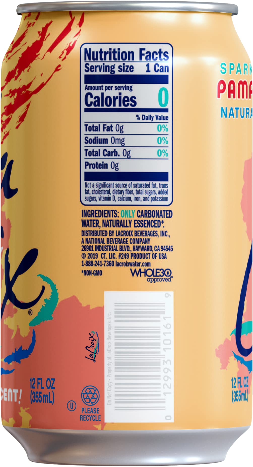 Sparkling Water, Grapefruit, 12 Fl Oz (Pack of 12) O749957