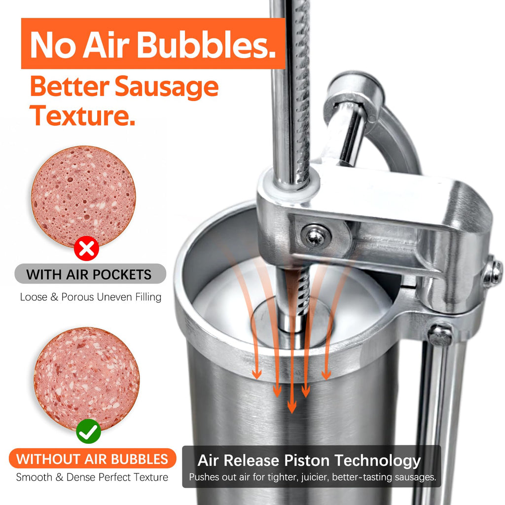 Stainless Steel Vertical Sausage Stuffer 2.5 LBS T319150