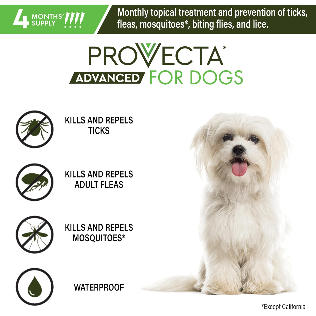 Flea & Tick for Small Dogs 5-10 lbs, 4-Month Supply N27114