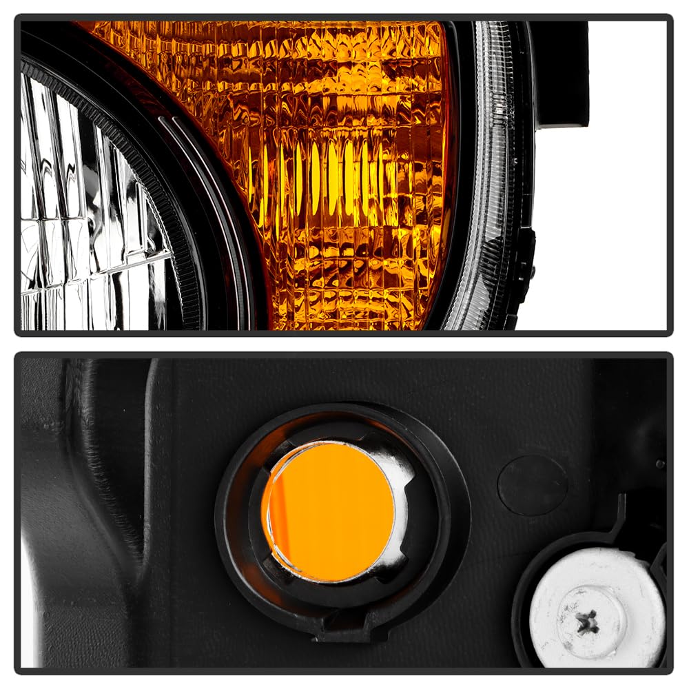 Black Headlights Headlamps Pair Set Driver & Passenger D511