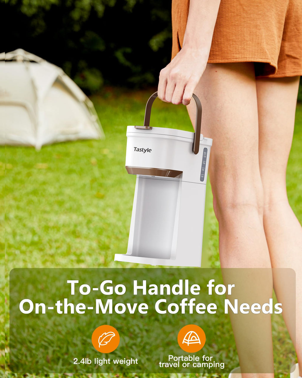 Mini Single Serve Coffee Maker with Handle V47339