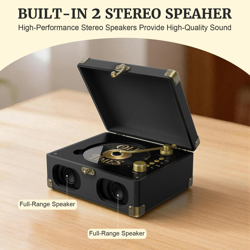 Black Portable CD Player with Speakers, Bluetooth, Remote Control, USB Playback M37497