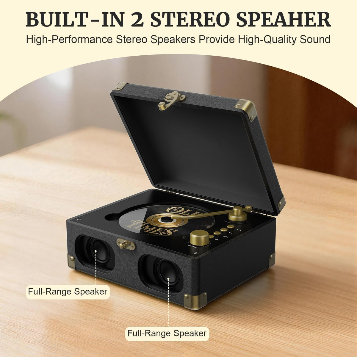 Black Portable CD Player with Speakers, Bluetooth, Remote Control, USB Playback M37497