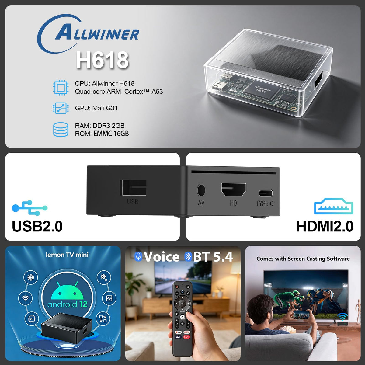 Android TV Box 4K Ultra HD Streaming Device G474
