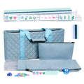 American Mahjong Set with Blue Carrying Bag, 160 Acrylic Tiles, 4 Rack/Pushers H282