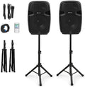 Portable 15" PA Speaker System Set Q9750