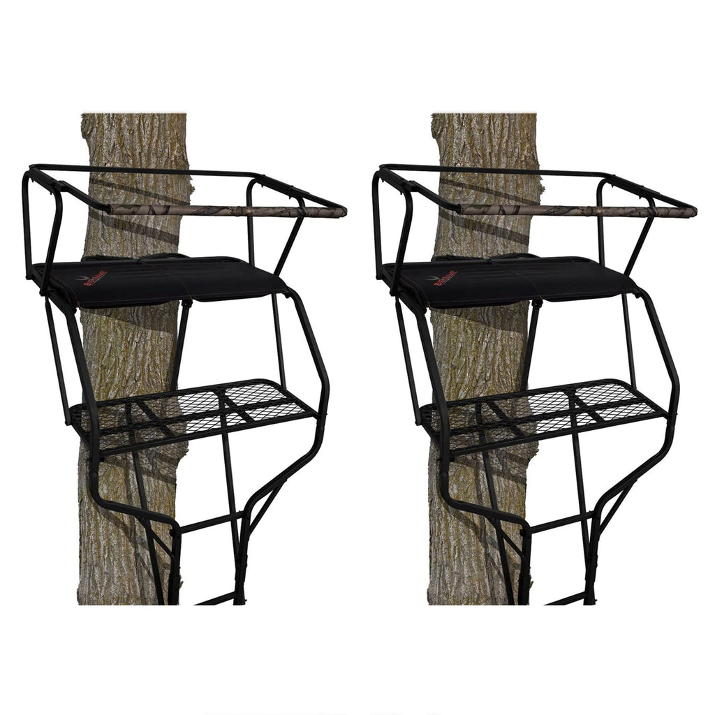 2 Person 18 Foot Tall Portable Hunting Tree Ladder Stand (2 Pack) M78776