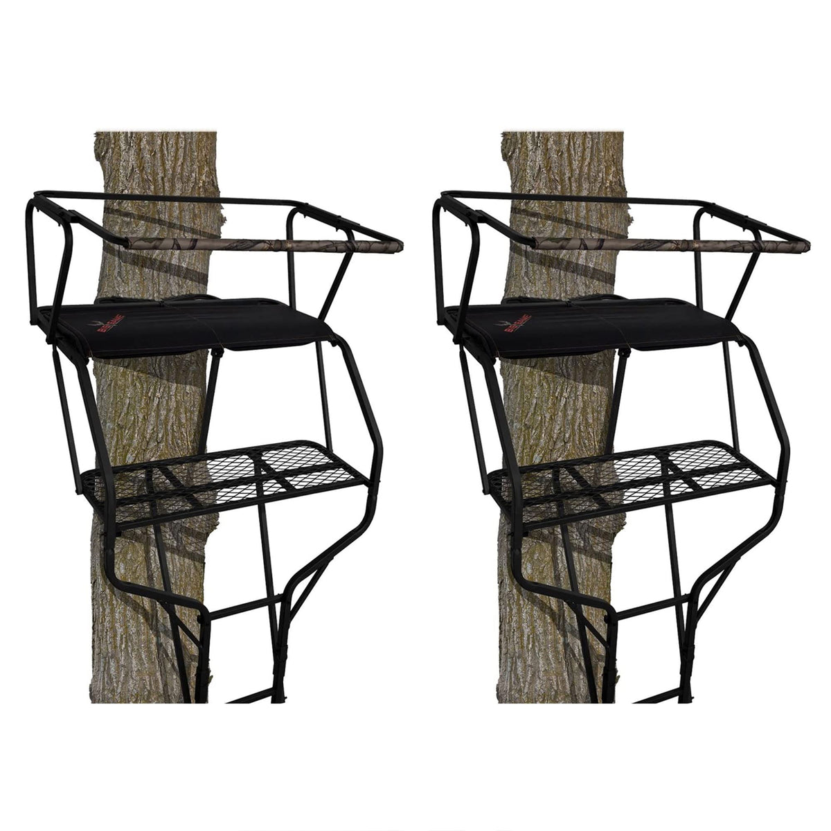 2 Person 18 Foot Tall Portable Hunting Tree Ladder Stand (2 Pack) M78776