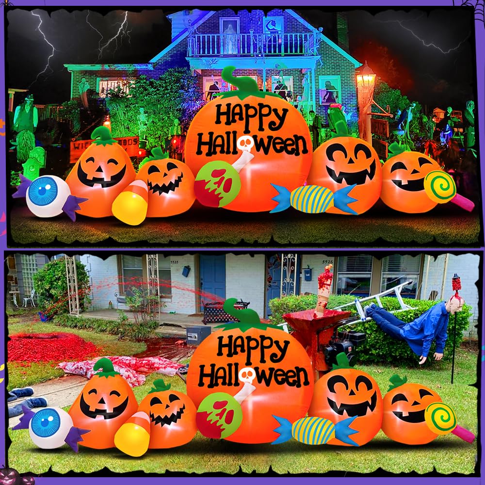 8FT Inflatable Pumpkin Outdoor Decoration with LED Y142