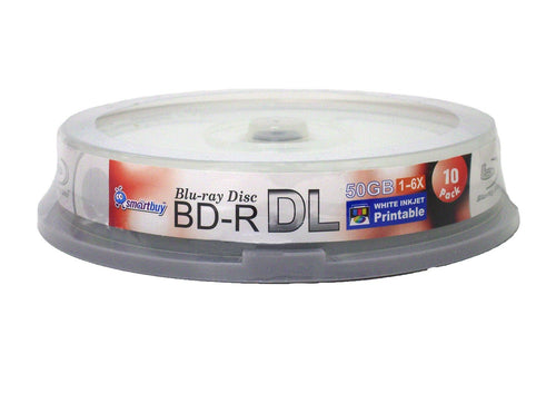 100 Pack White Inkjet Printable 50gb Blu-ray X537690
