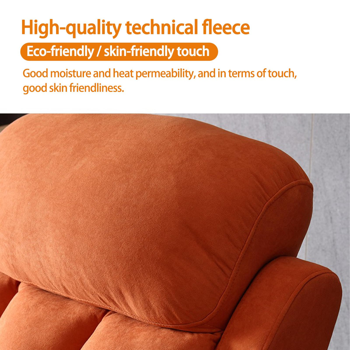 Gray Velvet Swivel Rocking Reclining Sofa T4645