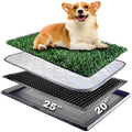 Dog Grass Pad with Tray 25"X20" Artificial Turf Pet Potty X40117