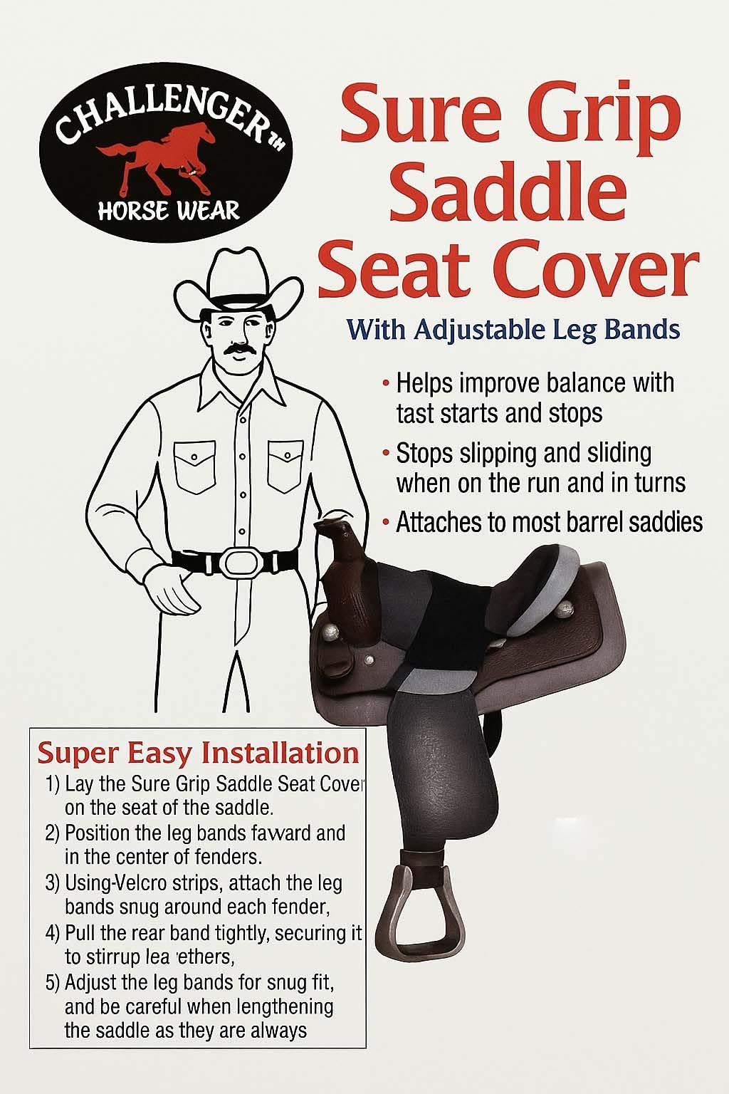Sure Grip Saddle Seat Cover P48138