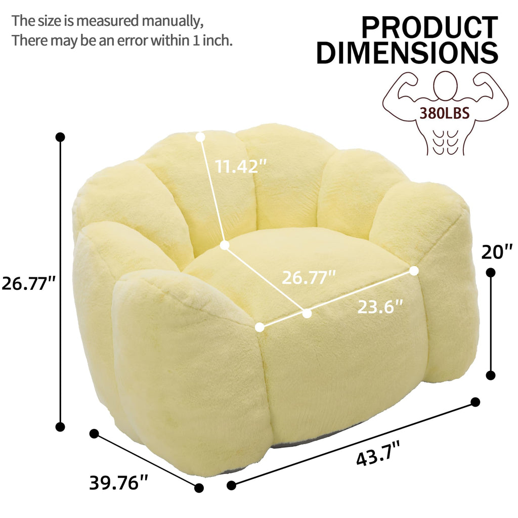 Yellow Memory Foam Bean Bag Chair P863
