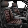 Full Set Car Seat Covers, Waterproof Seat Protectors, Standard 5 Seats, Black & Coffee K2509