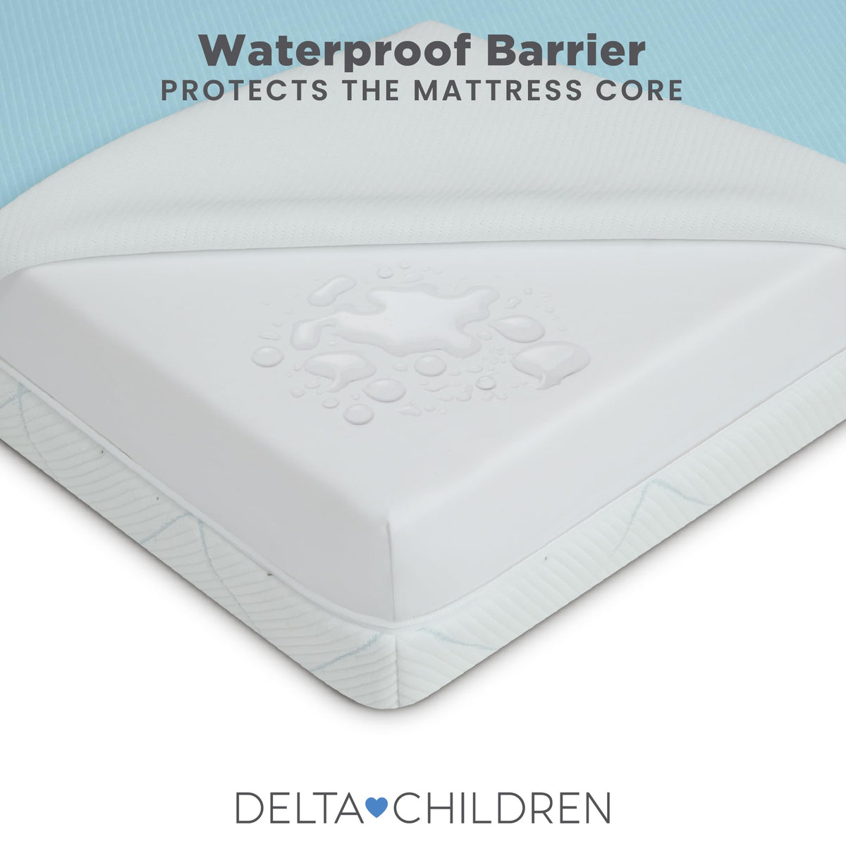 2-Stage Crib and Toddler Mattress with Removable Machine Washable Waterproof Cover X474