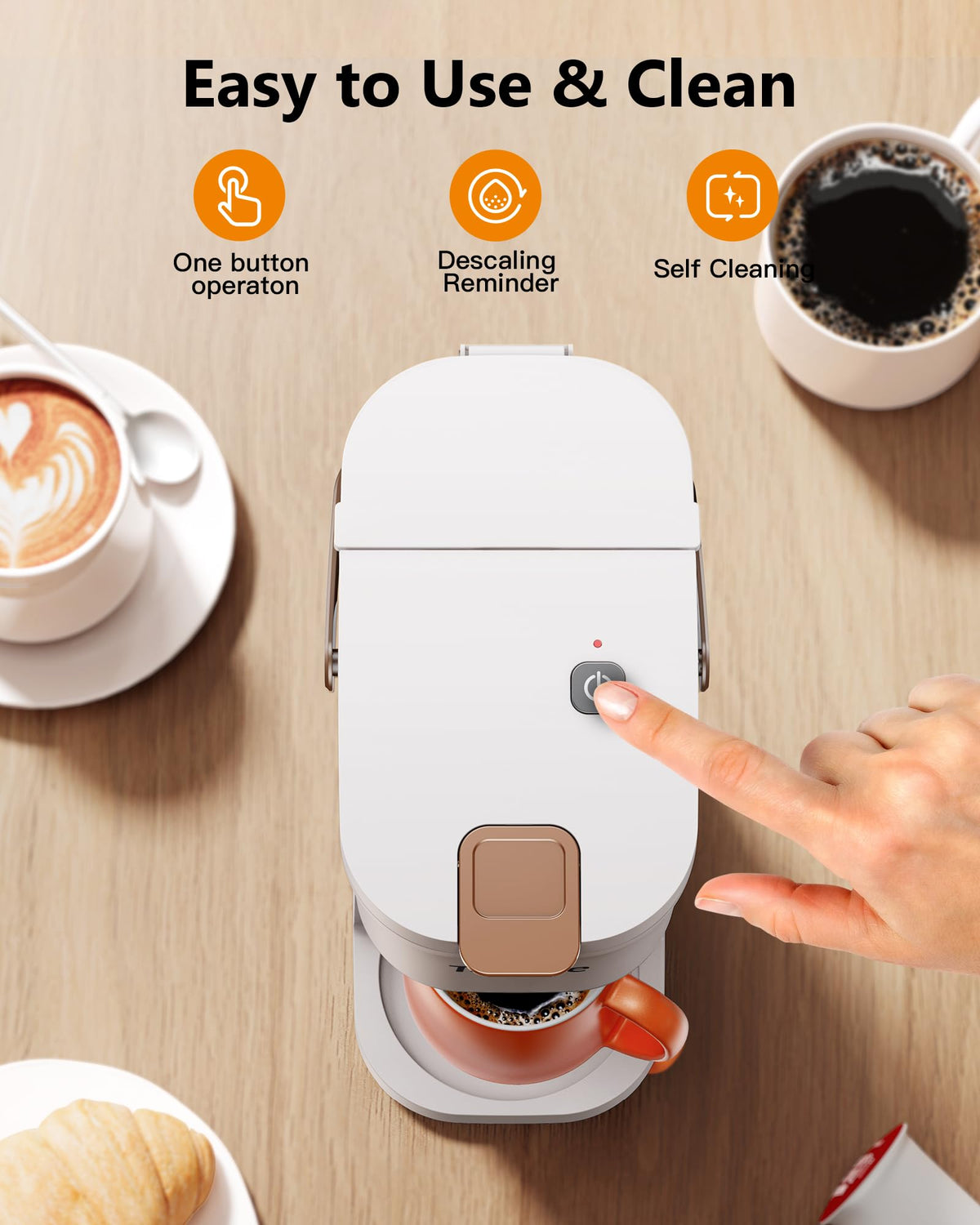 Mini Single Serve Coffee Maker with Handle V47339
