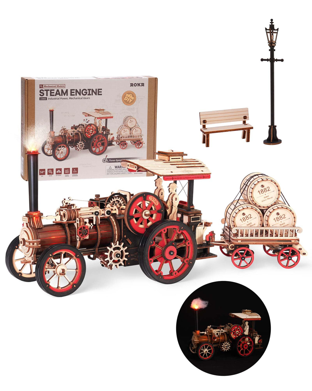 3D Puzzle 469pcs Wooden Mechanical Assembly Model Kit X155
