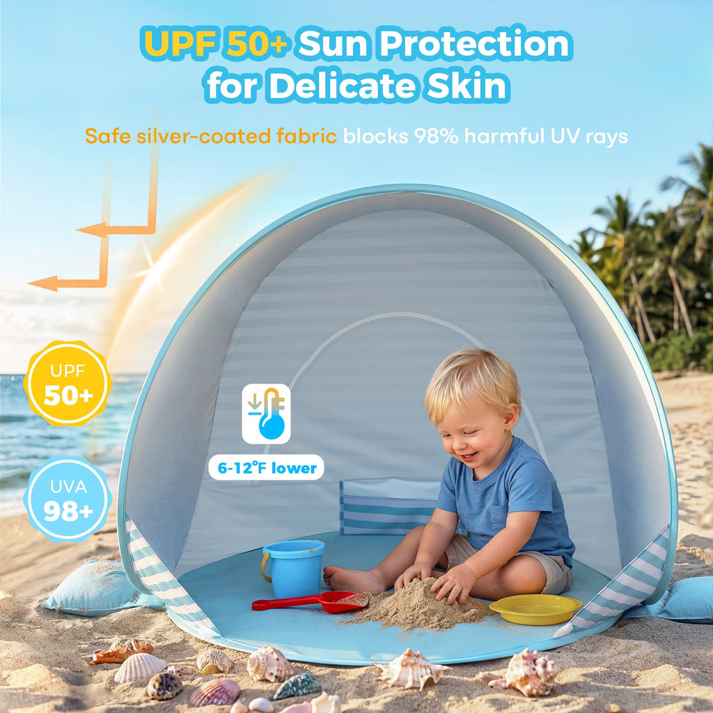 Pop Up Baby Beach Tent with UPF50+ UV Protection O19625