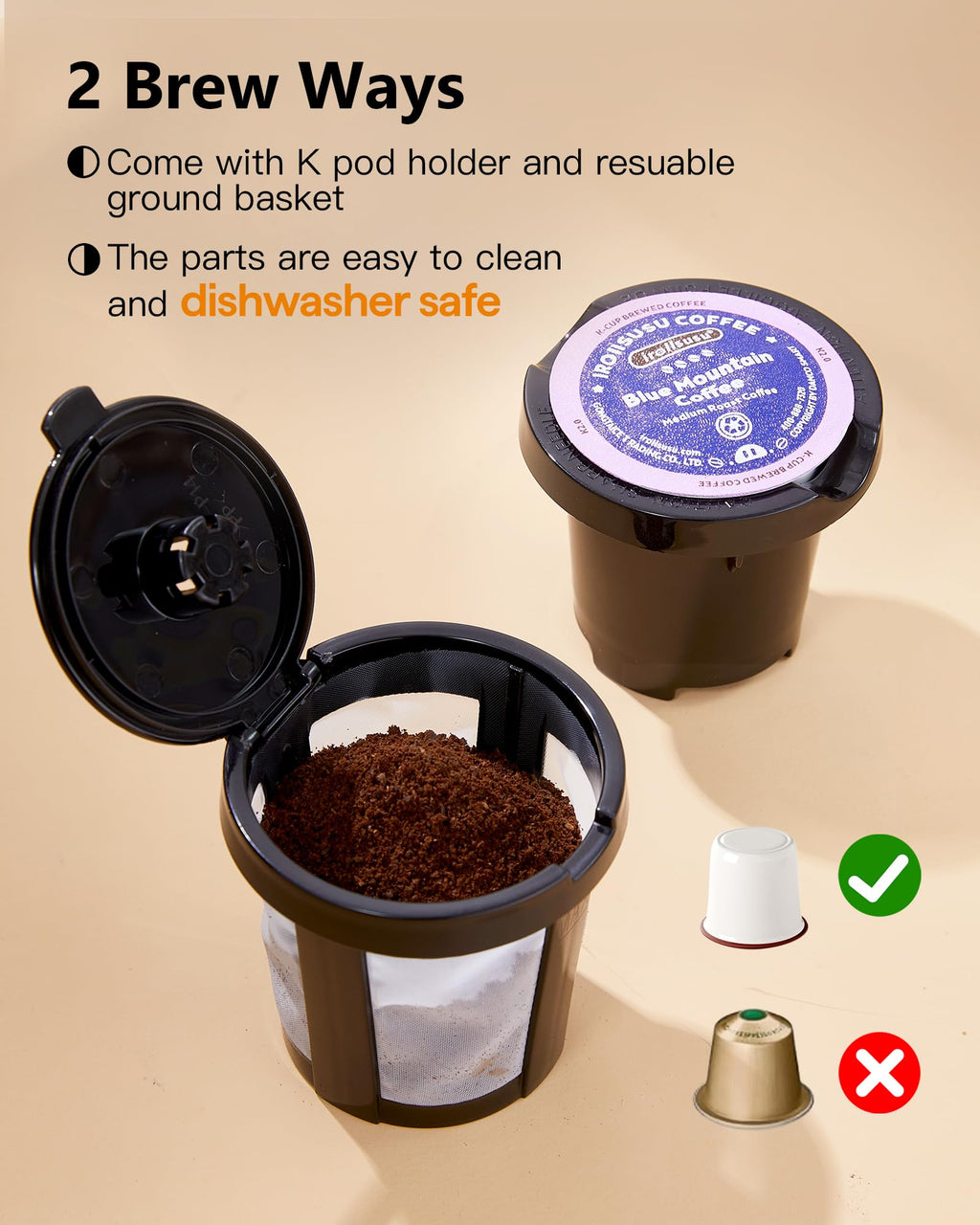 Mini Single Serve Coffee Maker with Handle V47339