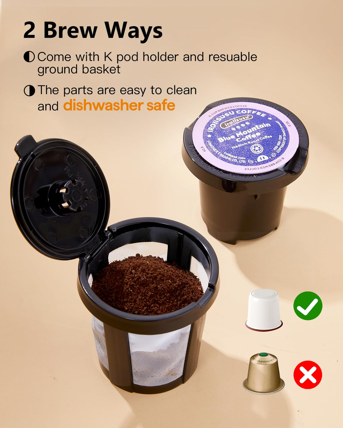 Mini Single Serve Coffee Maker with Handle V47339