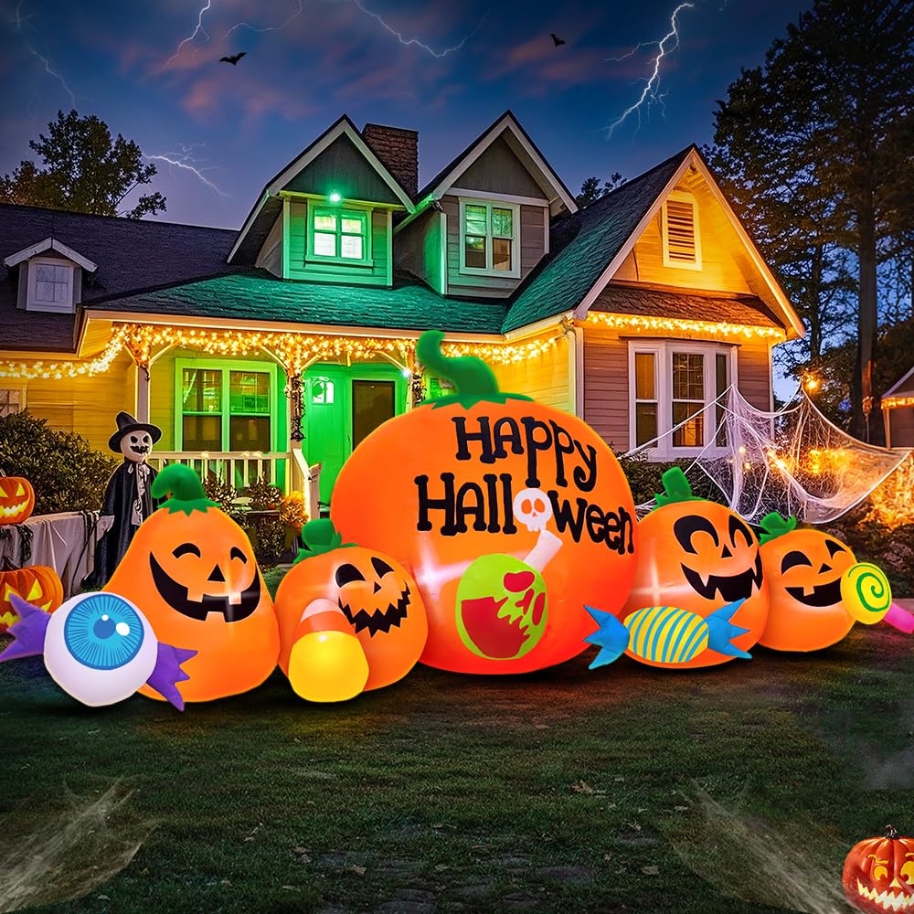 8FT Inflatable Pumpkin Outdoor Decoration with LED Y142