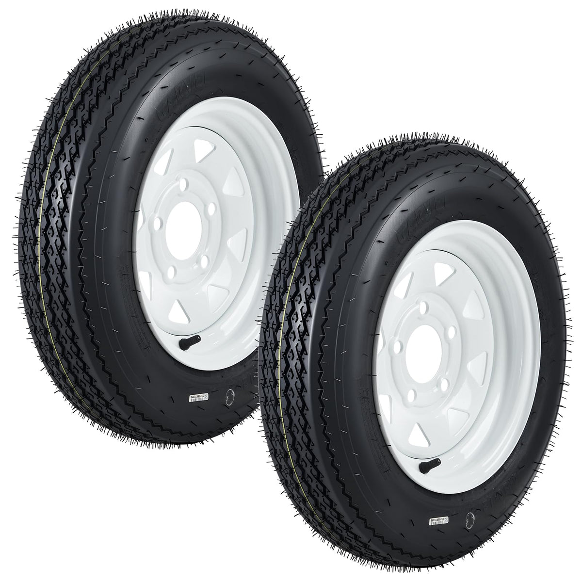 12 Trailer Tire and Wheel Assembly 5 Lug Set of 2 Q12833