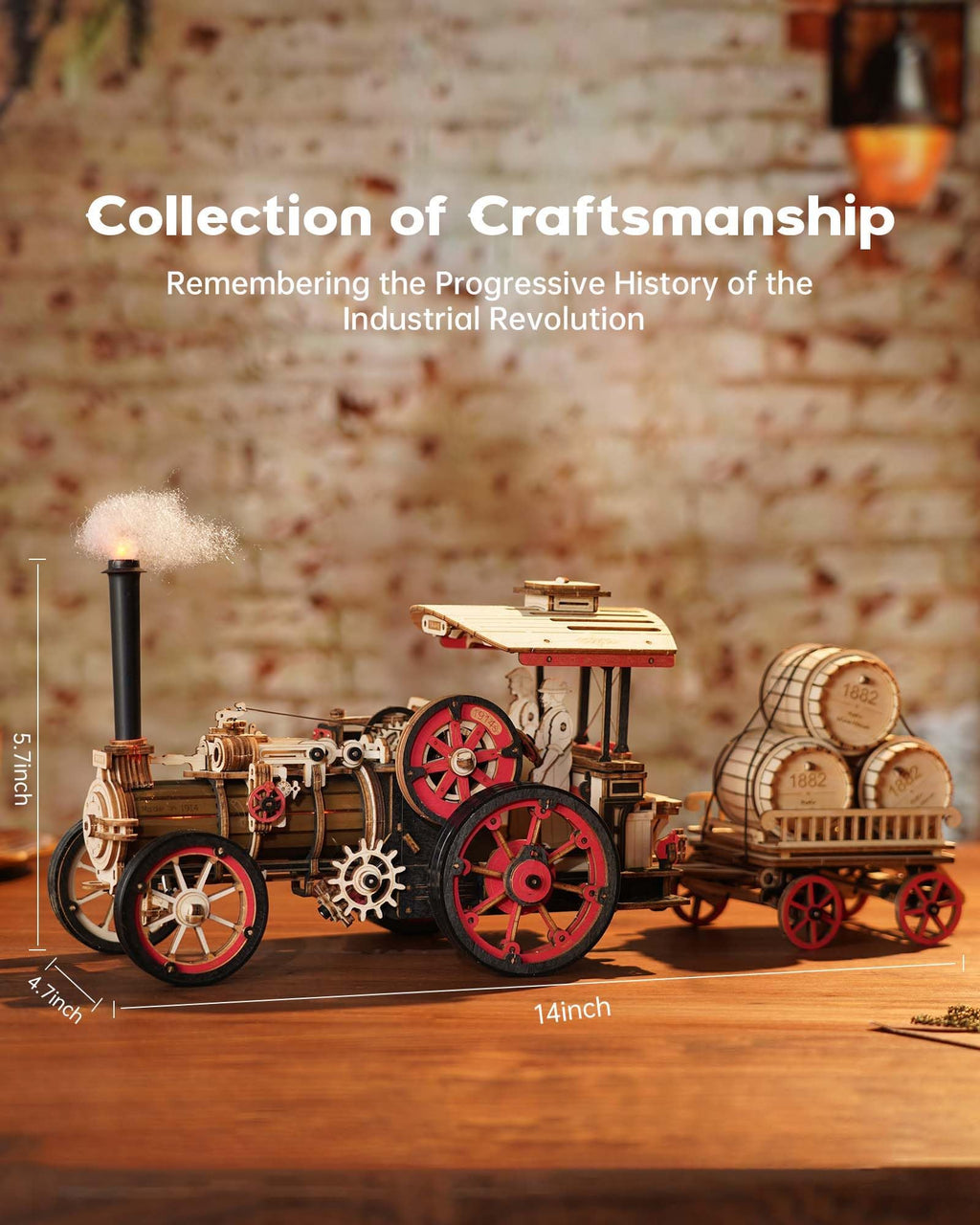 3D Puzzle 469pcs Wooden Mechanical Assembly Model Kit X155