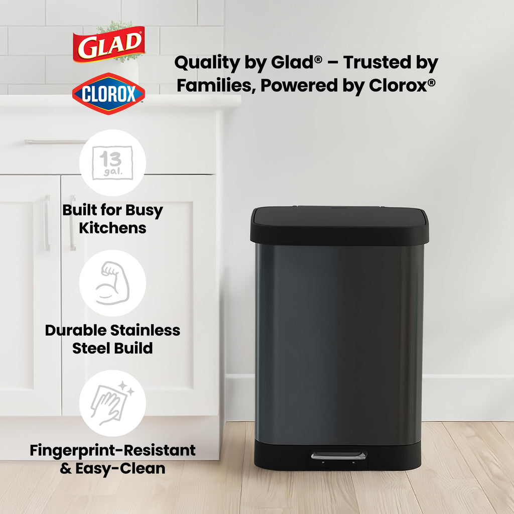 13 Gal Stainless Steel Trash Can L5978