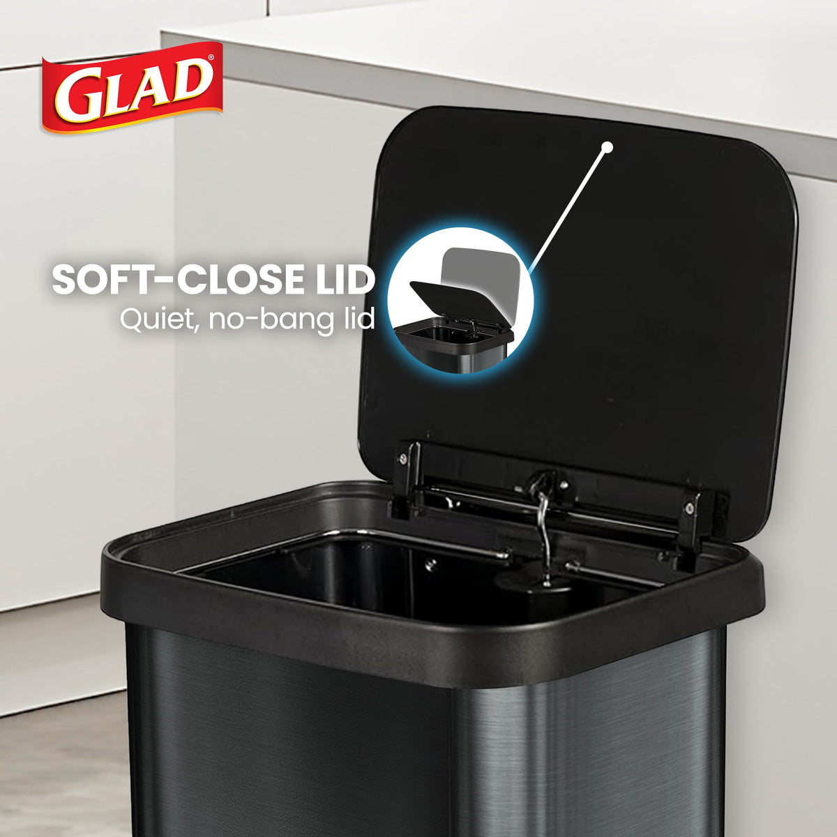 13 Gal Stainless Steel Trash Can L5978