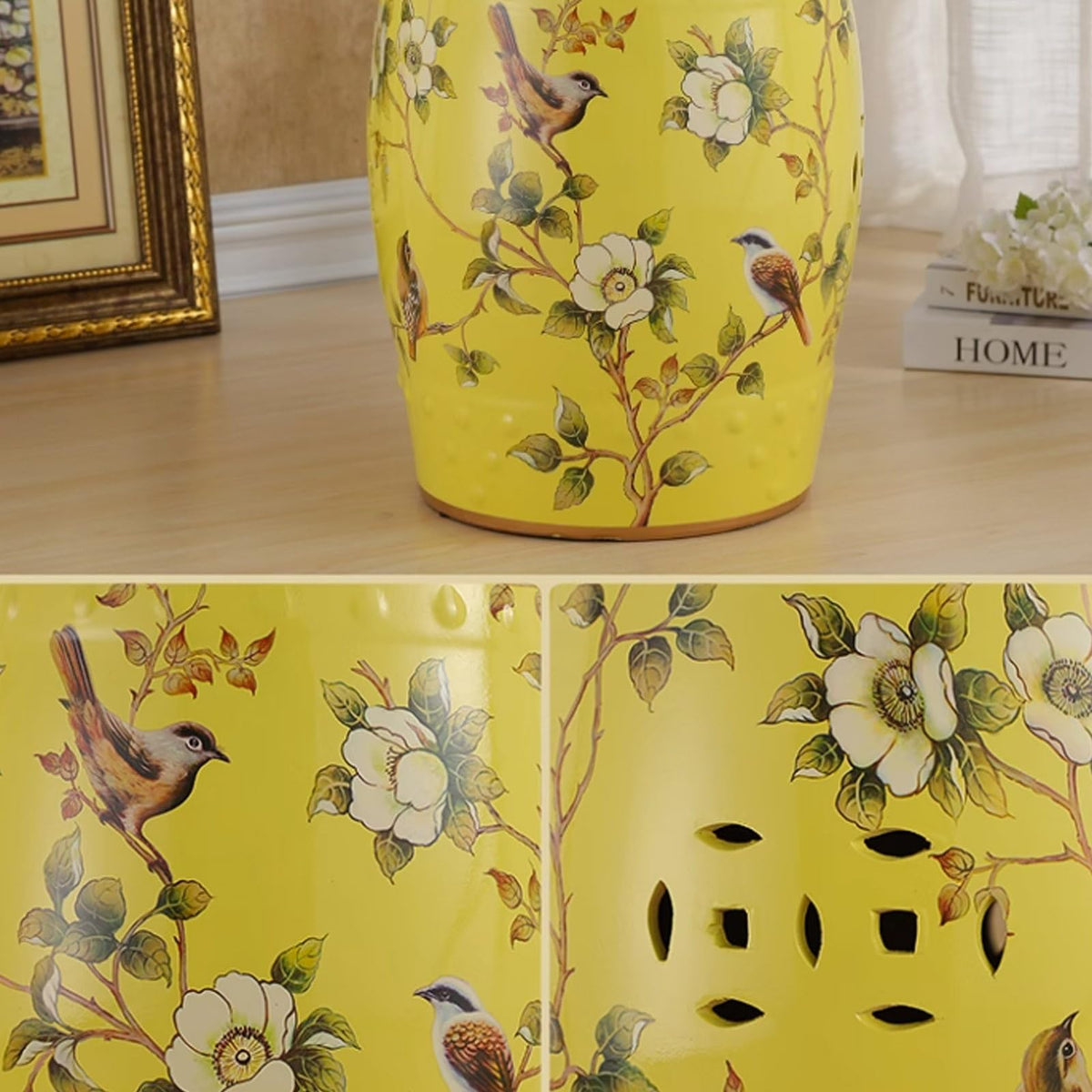 Ceramic Drum Garden Stool Q3199