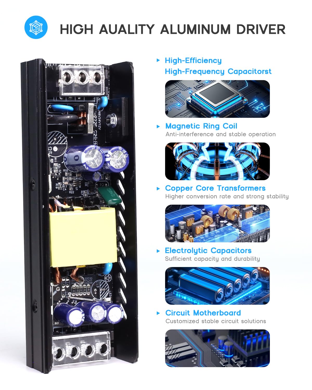 24V 200W Power Supply AC to DC Converter L22185