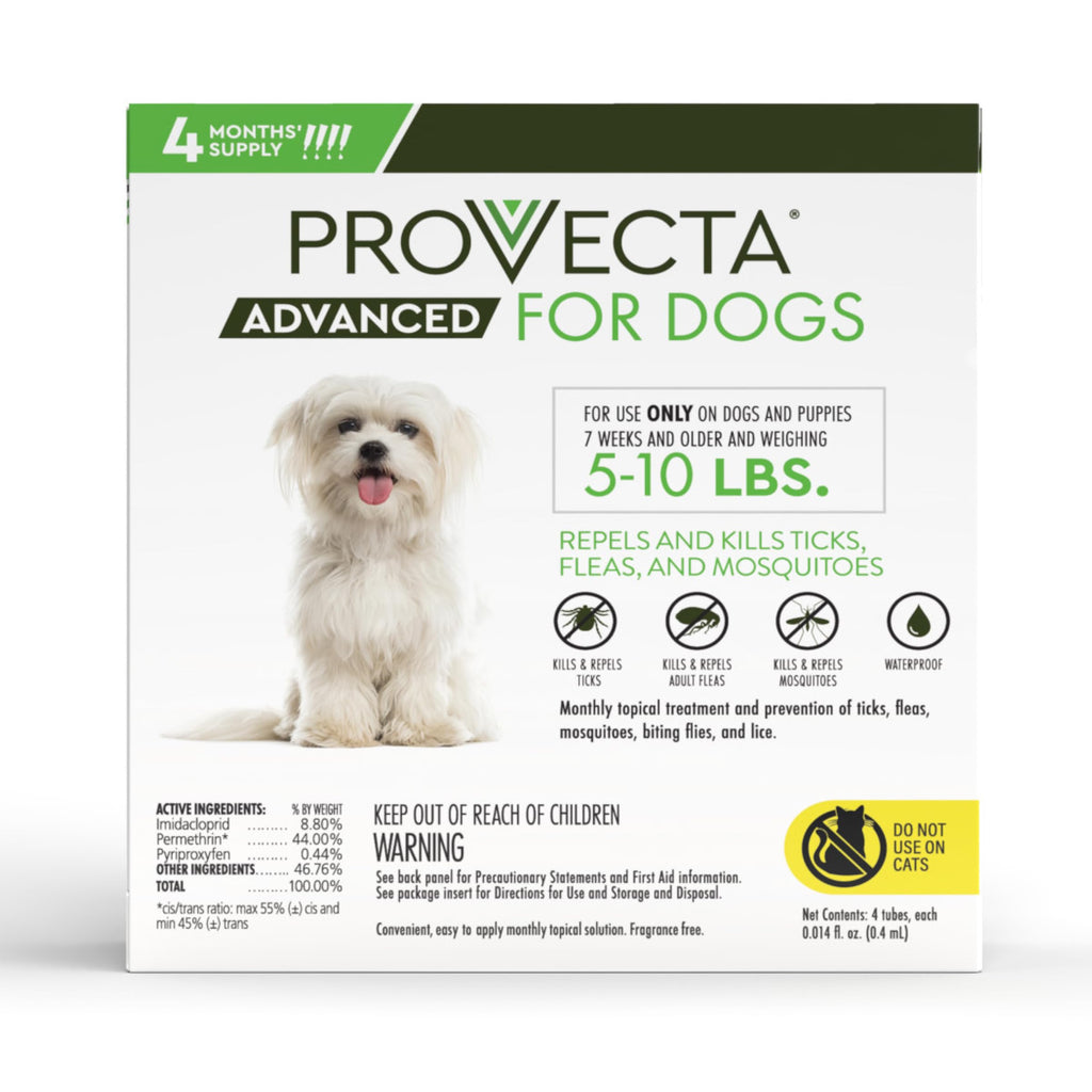 Flea & Tick for Small Dogs 5-10 lbs, 4-Month Supply N27114