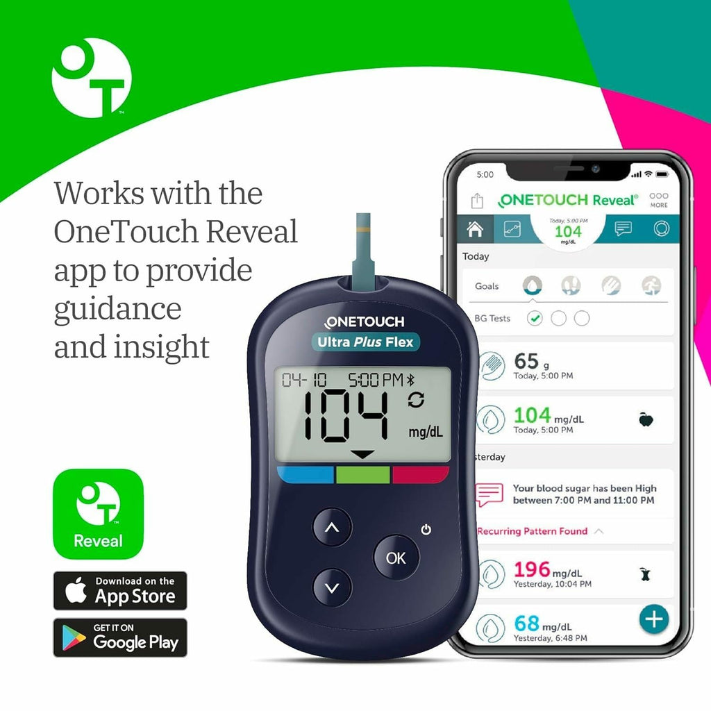 Blood Glucose Test Kit with Meter, Strips, Lancets, Pouch S724006