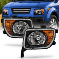 Black Headlights Headlamps Pair Set Driver & Passenger D511