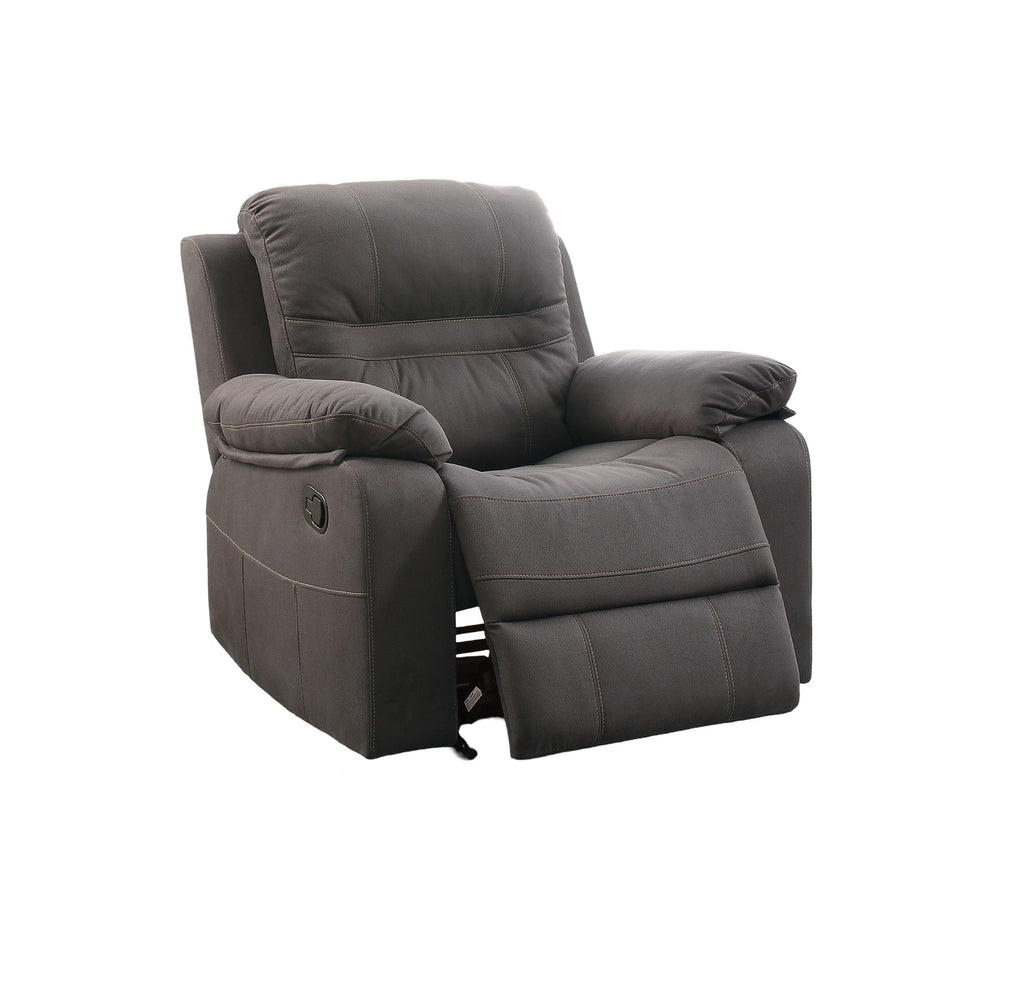 Slate Blue Breathable Leatherette Recliner Chair E607236