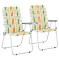 Oversized Folding Webbed Lawn Chairs Set of 2 H3085