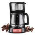 12 Cup Black Glass Carafe Drip Coffee Maker O3016
