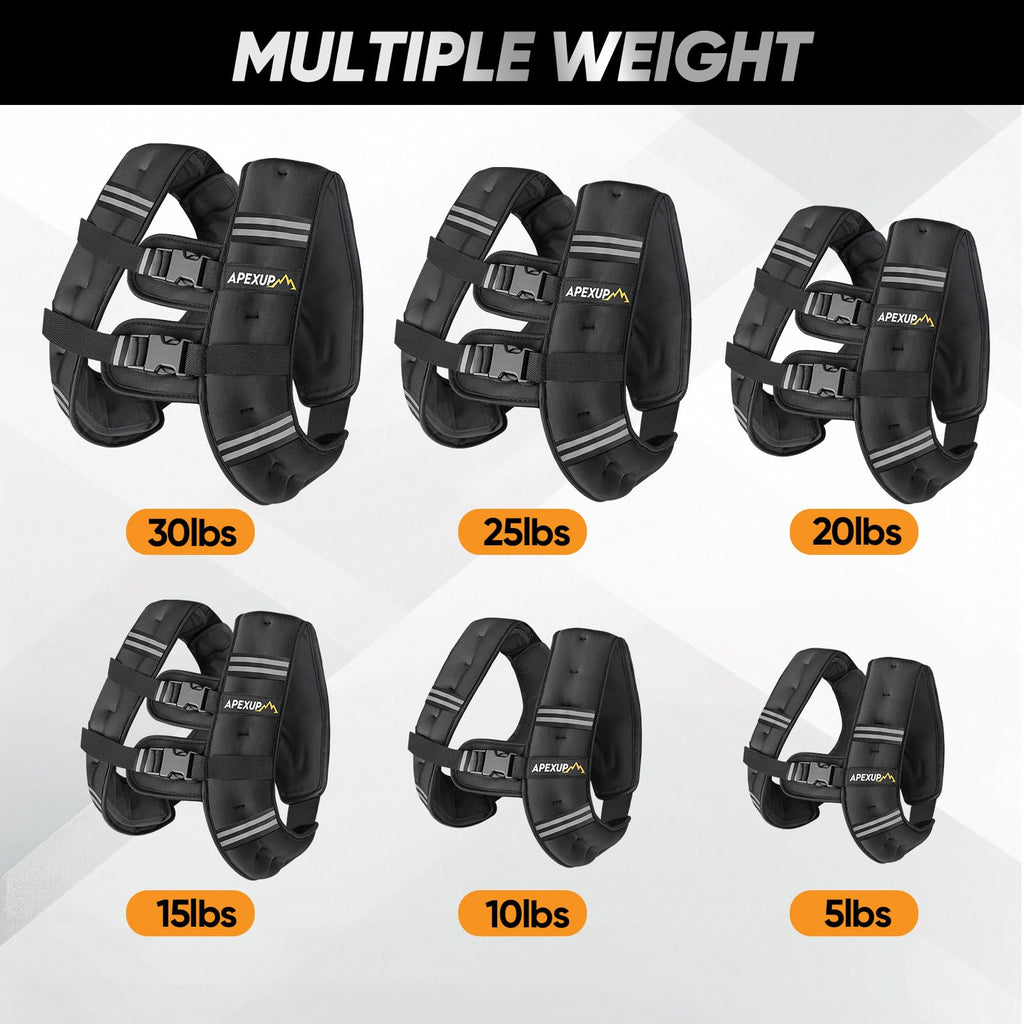 10lbs/Pair Adjustable Ankle Weights & 5lbs Weighted Vest Y92438