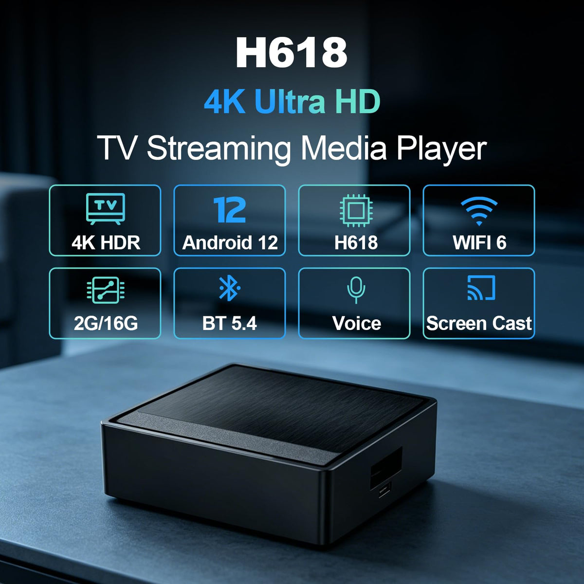 Android TV Box 4K Ultra HD Streaming Device G474