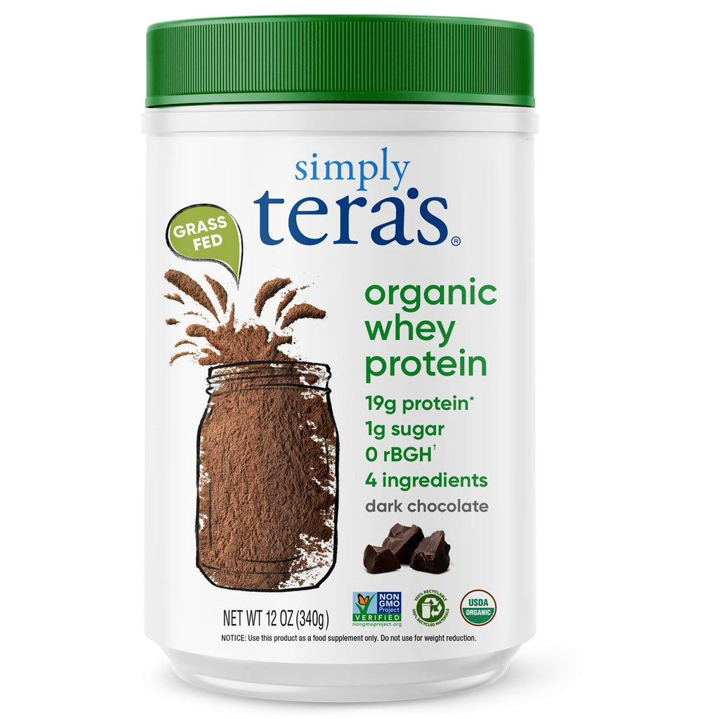 Organic Whey Protein Powder Dark Chocolate 12 Oz J32808
