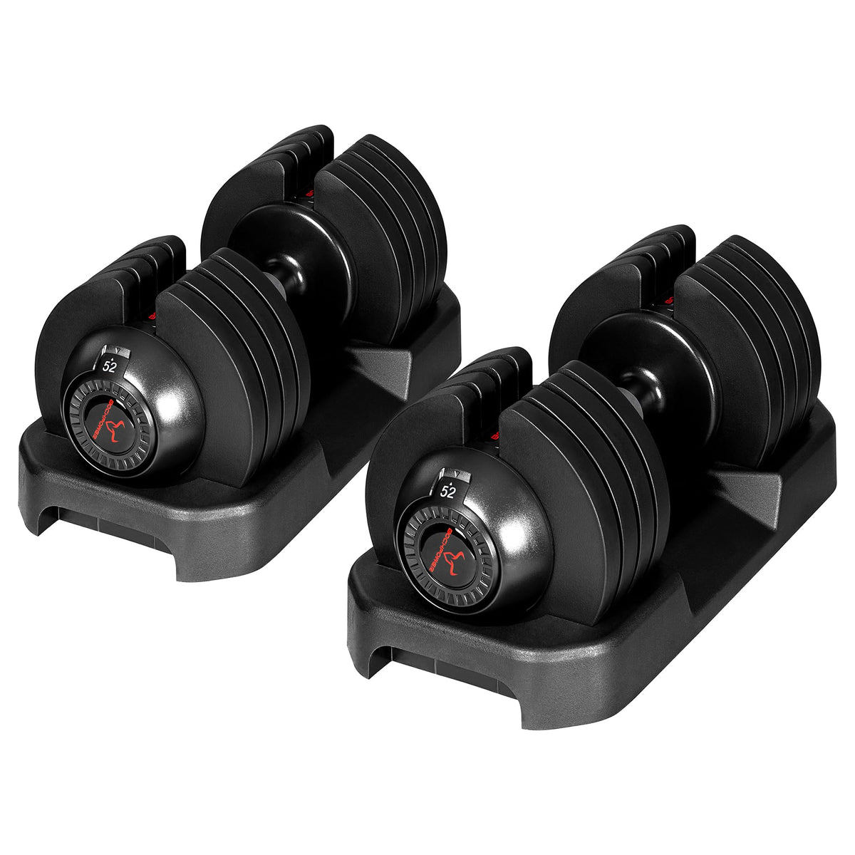 Adjustable Free Weights Dumbbells Set of 2, 52 lbs F34378