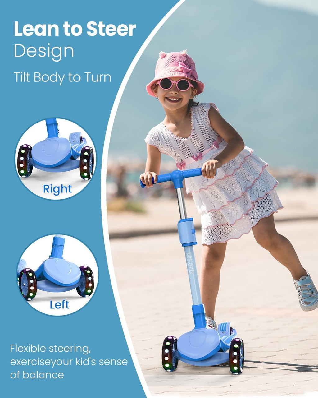 3 Wheel Foldable Kids Scooter with Seat N5206