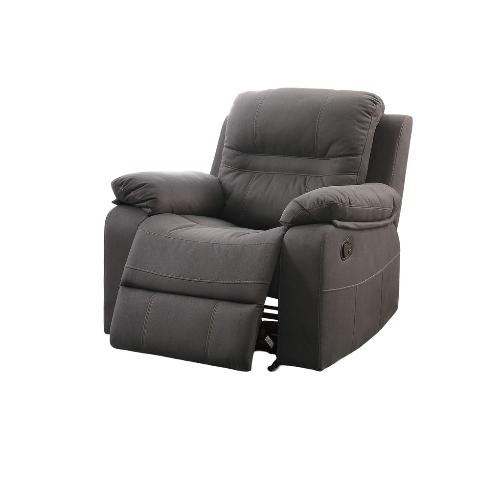 Slate Blue Breathable Leatherette Recliner Chair E607236