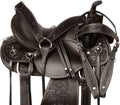 Black Floral Tooled Leather Western Saddles Combo Tack Set N244615