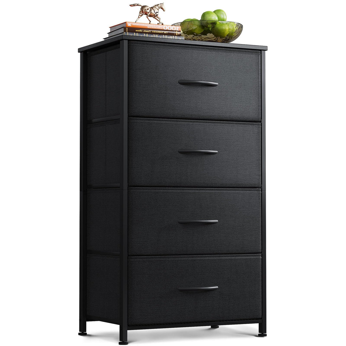 Black 4 Drawer Small Dresser D650258